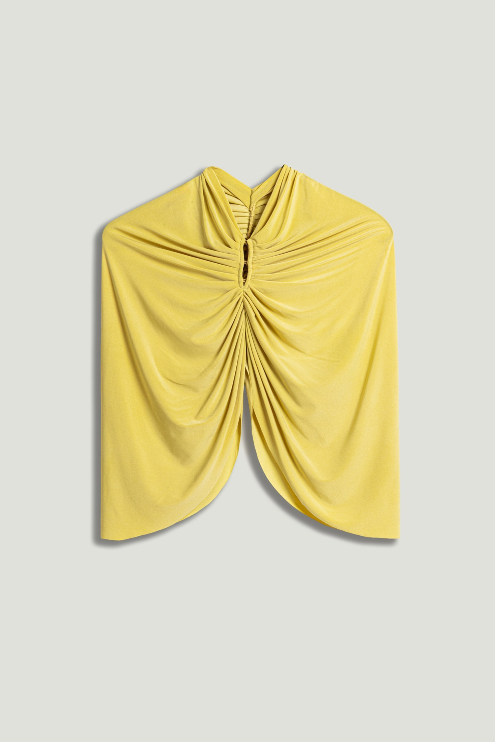 Draped Cowl-Front Column Dress