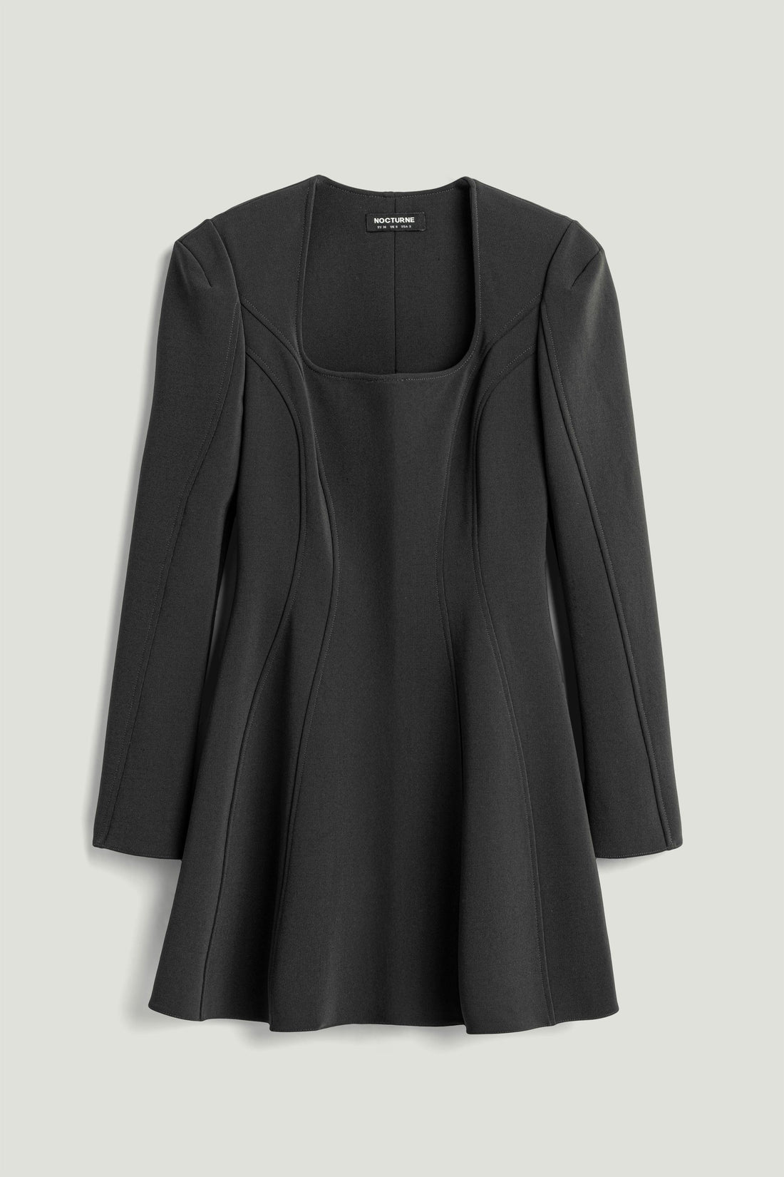 Square-Neck Tailored Mini Dress