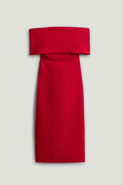 Off the Shoulder Midi Dress