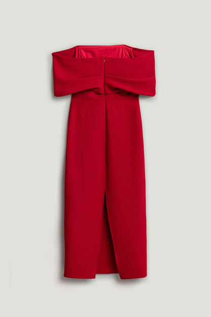 Off the Shoulder Midi Dress