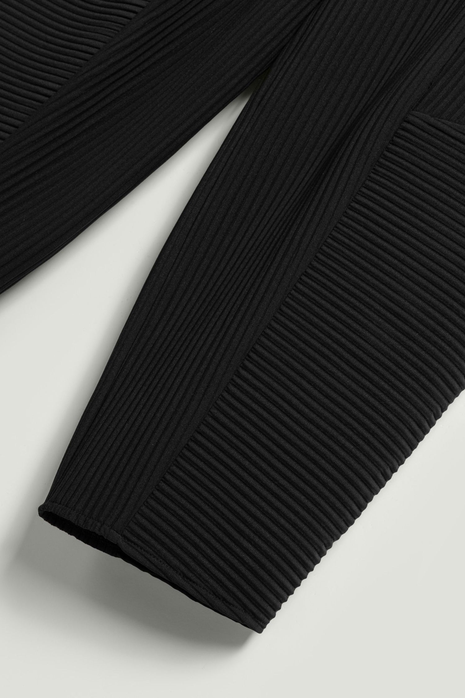 Black Cord Detailed Pants