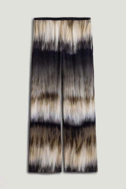 Batik Print Wide-Leg Pants