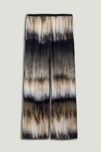 Batik Print Wide-Leg Pants