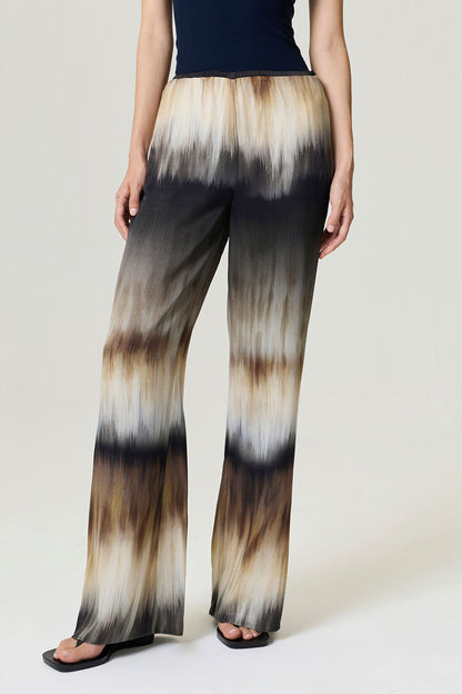 Batik Print Wide-Leg Pants