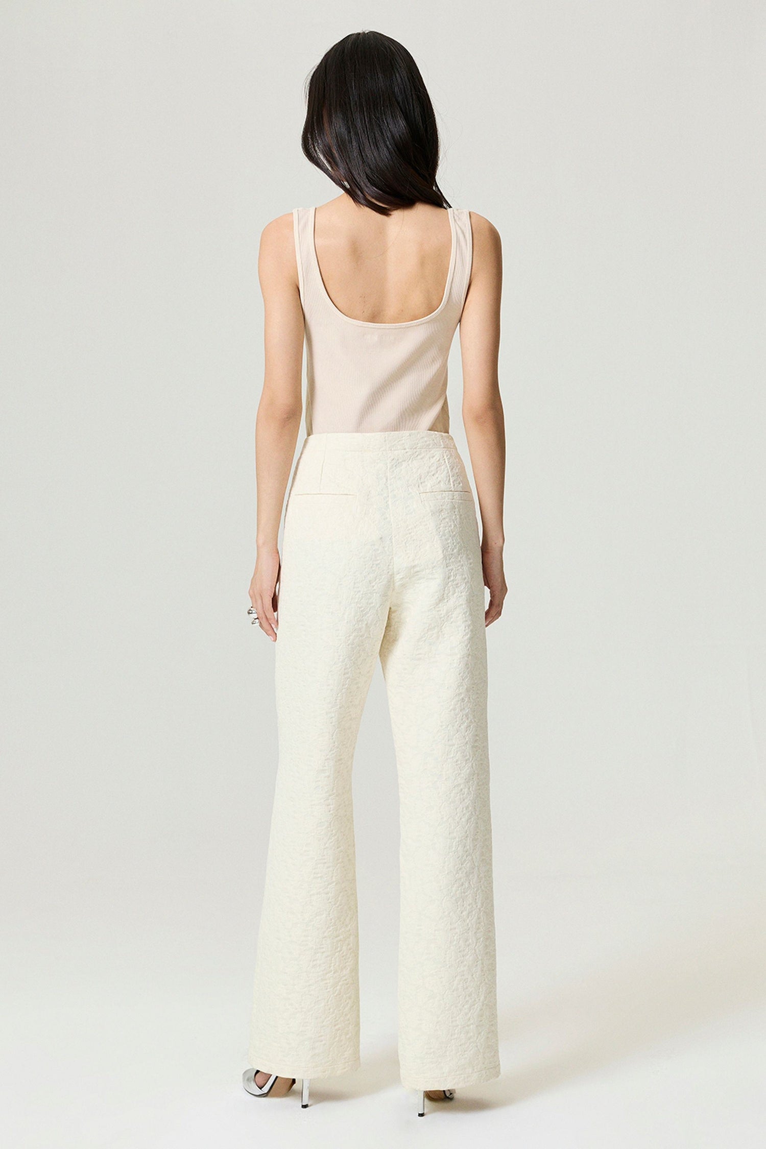 Contrast Fabric Detailed Pants