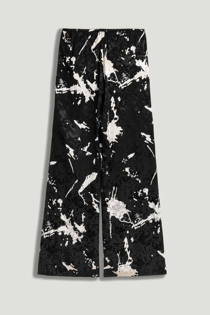 Black and White Draped Pants