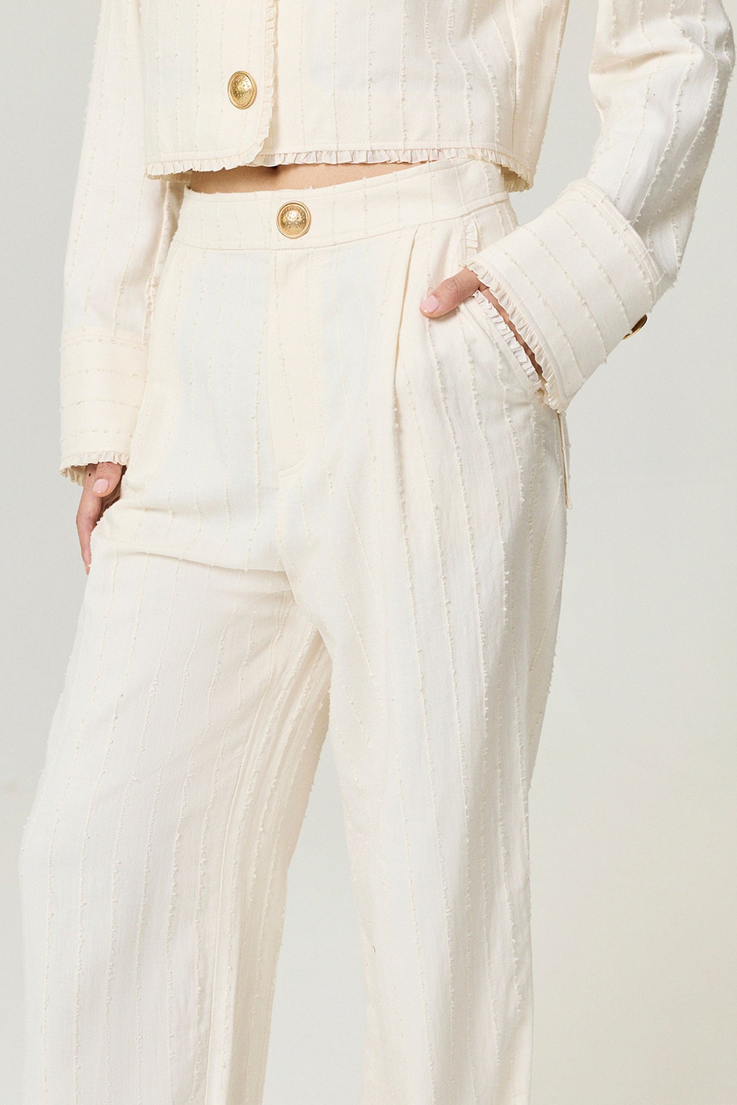 Ruffle Trim Detailed Pants