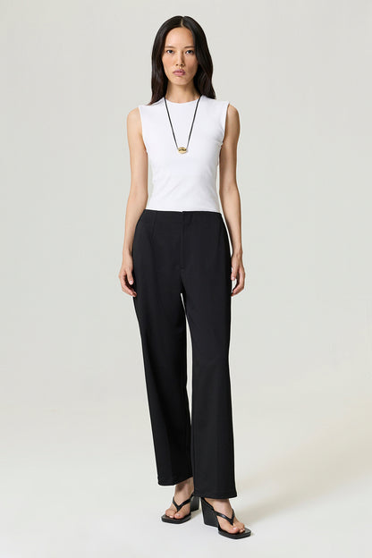 Black Pleat Detailed Pants