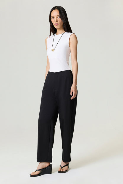 Black Pleat Detailed Pants