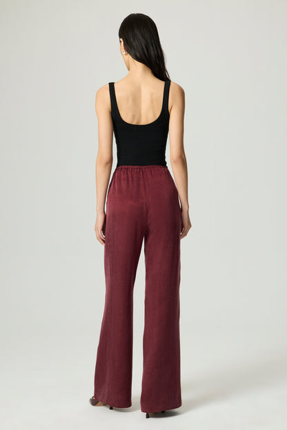 Fluid Tailored Wide-Leg Pants