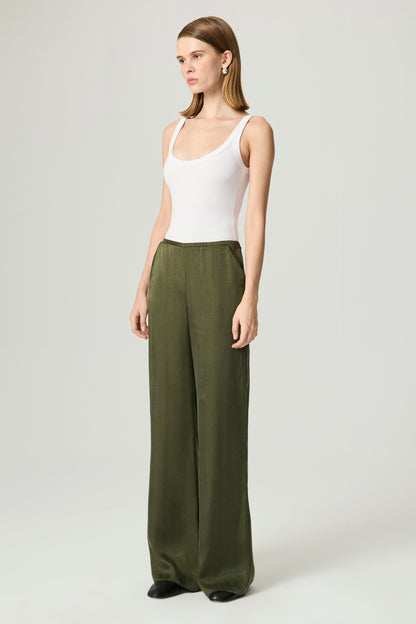 Fluid Tailored Wide-Leg Pants