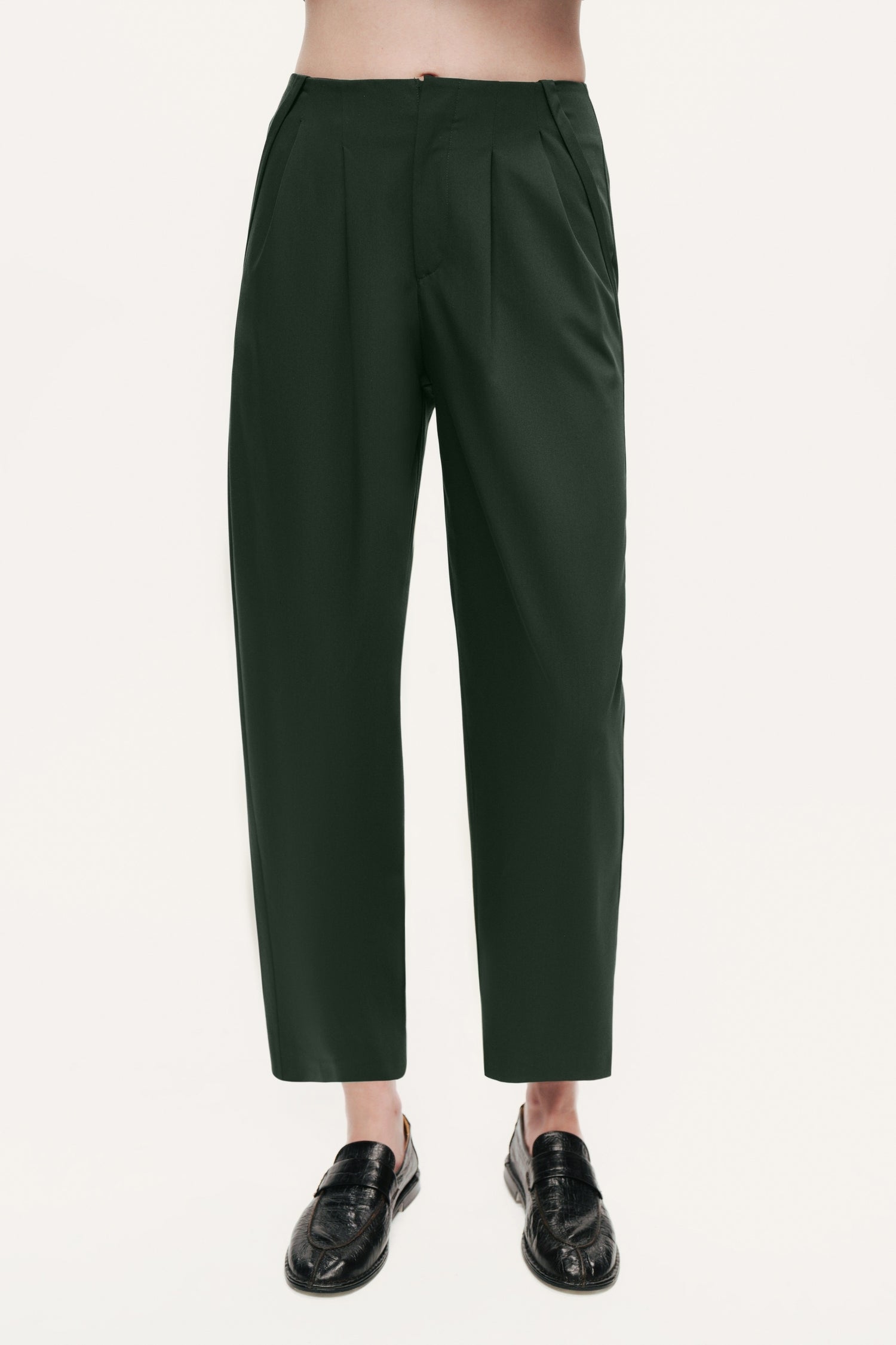 Forest Cropped Cigarette Trousers