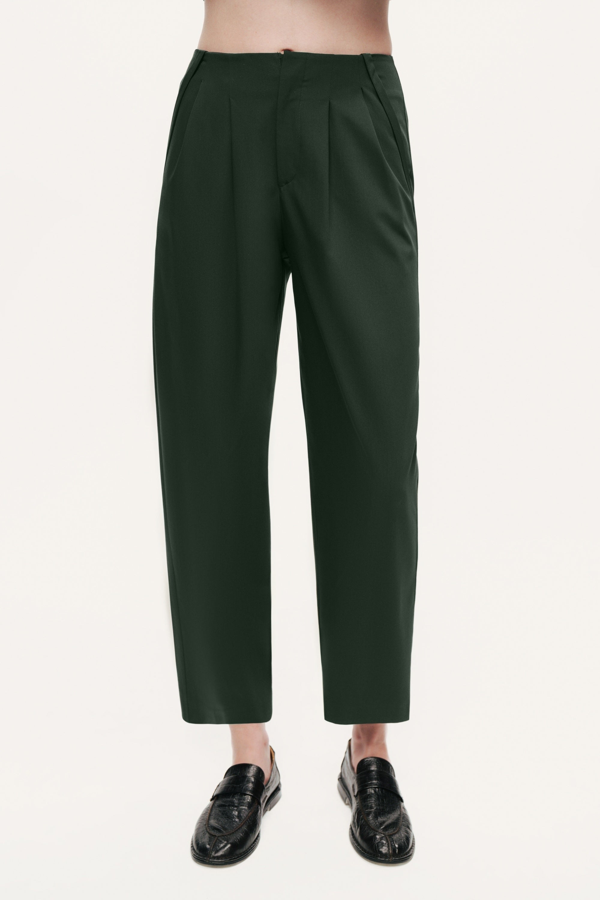 Forest Cropped Cigarette Trousers