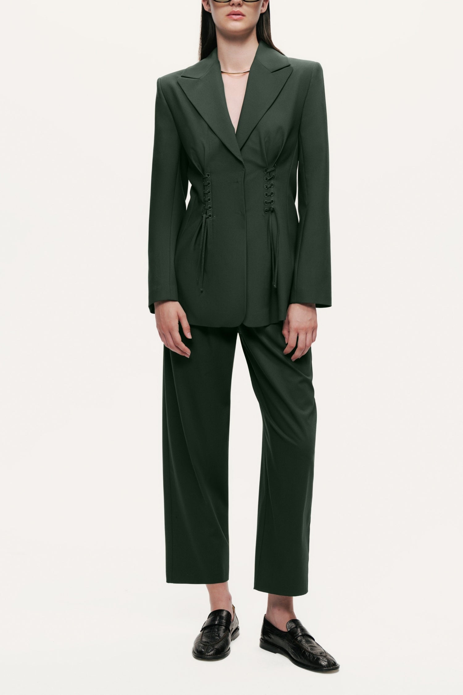 Forest Cropped Cigarette Trousers