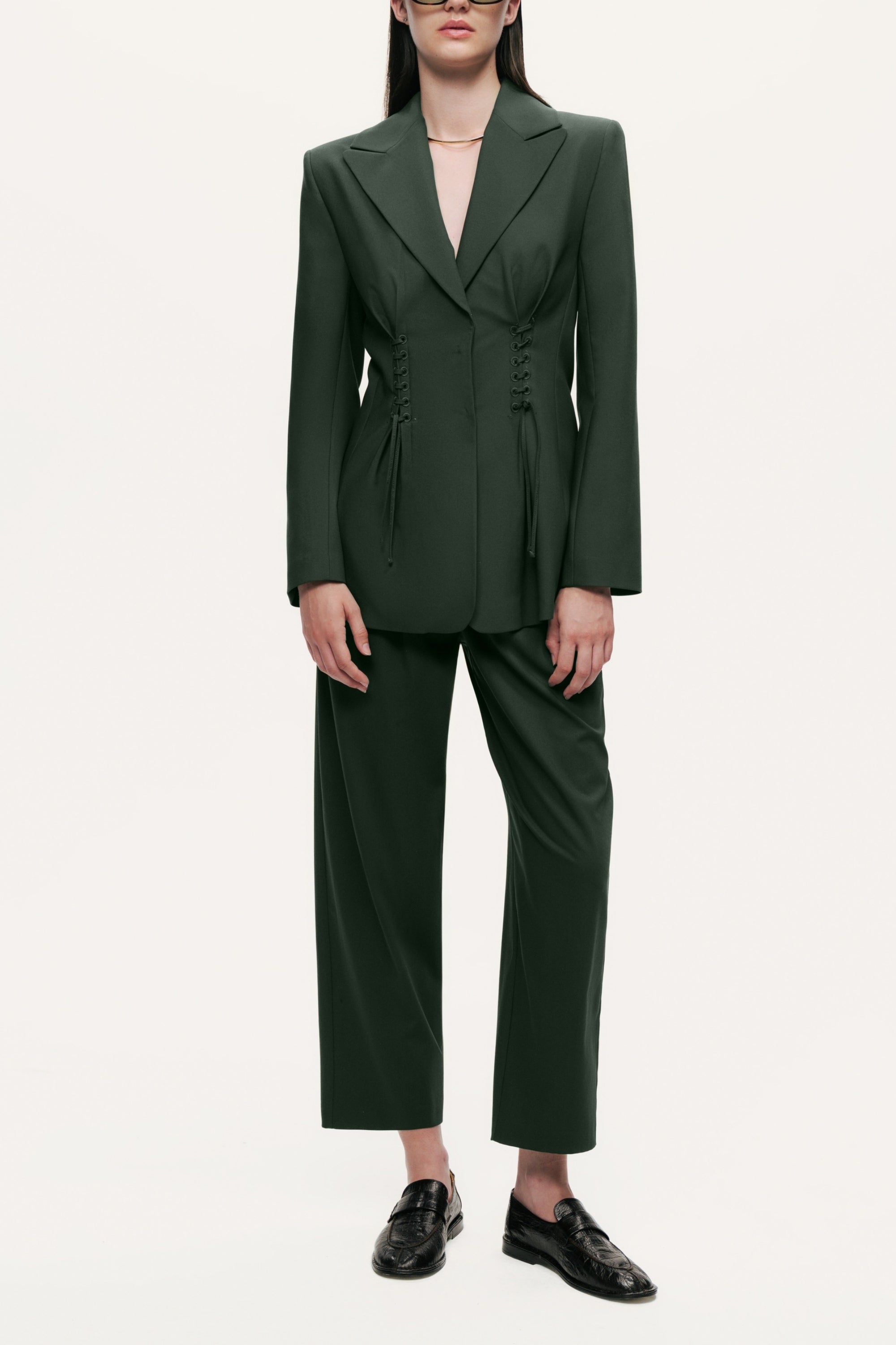 Forest Cropped Cigarette Trousers