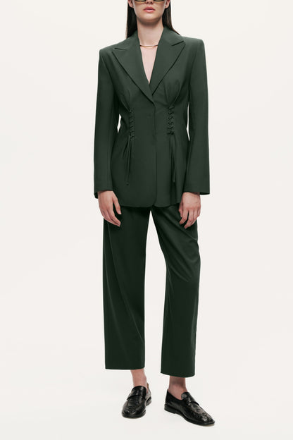 Forest Cropped Cigarette Trousers