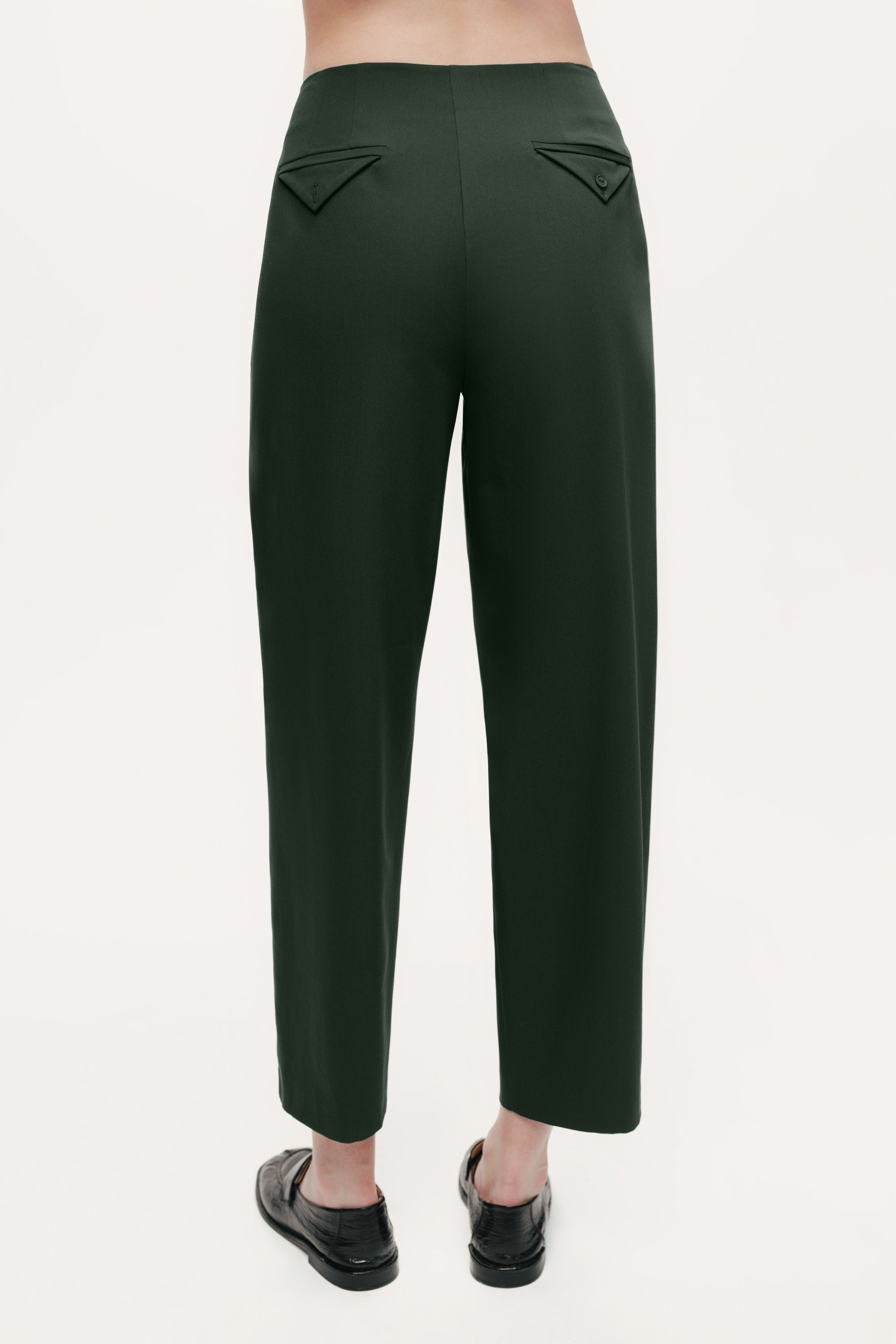 Forest Cropped Cigarette Trousers