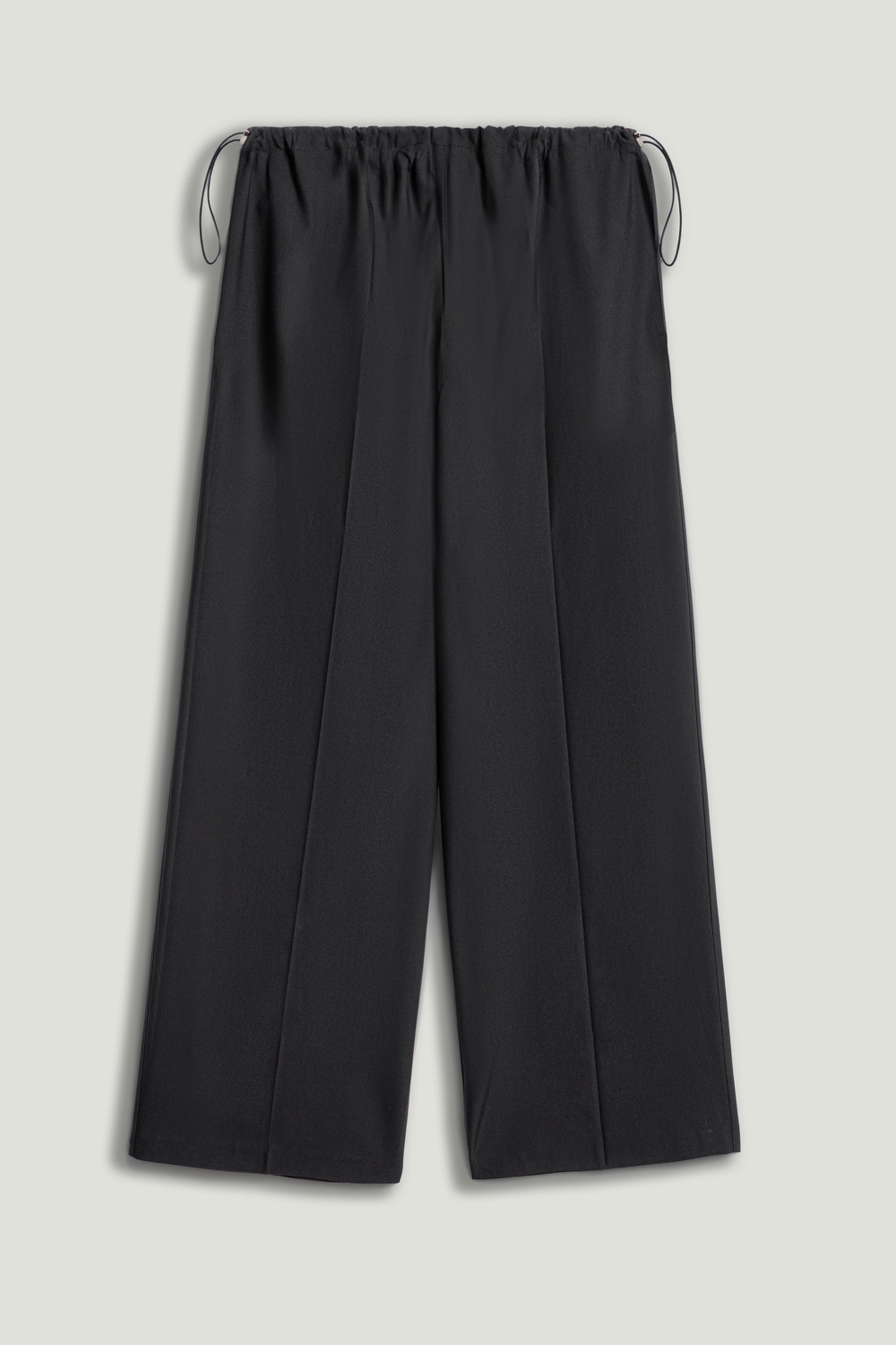 Relaxed Drawstring Wide-Leg Pants