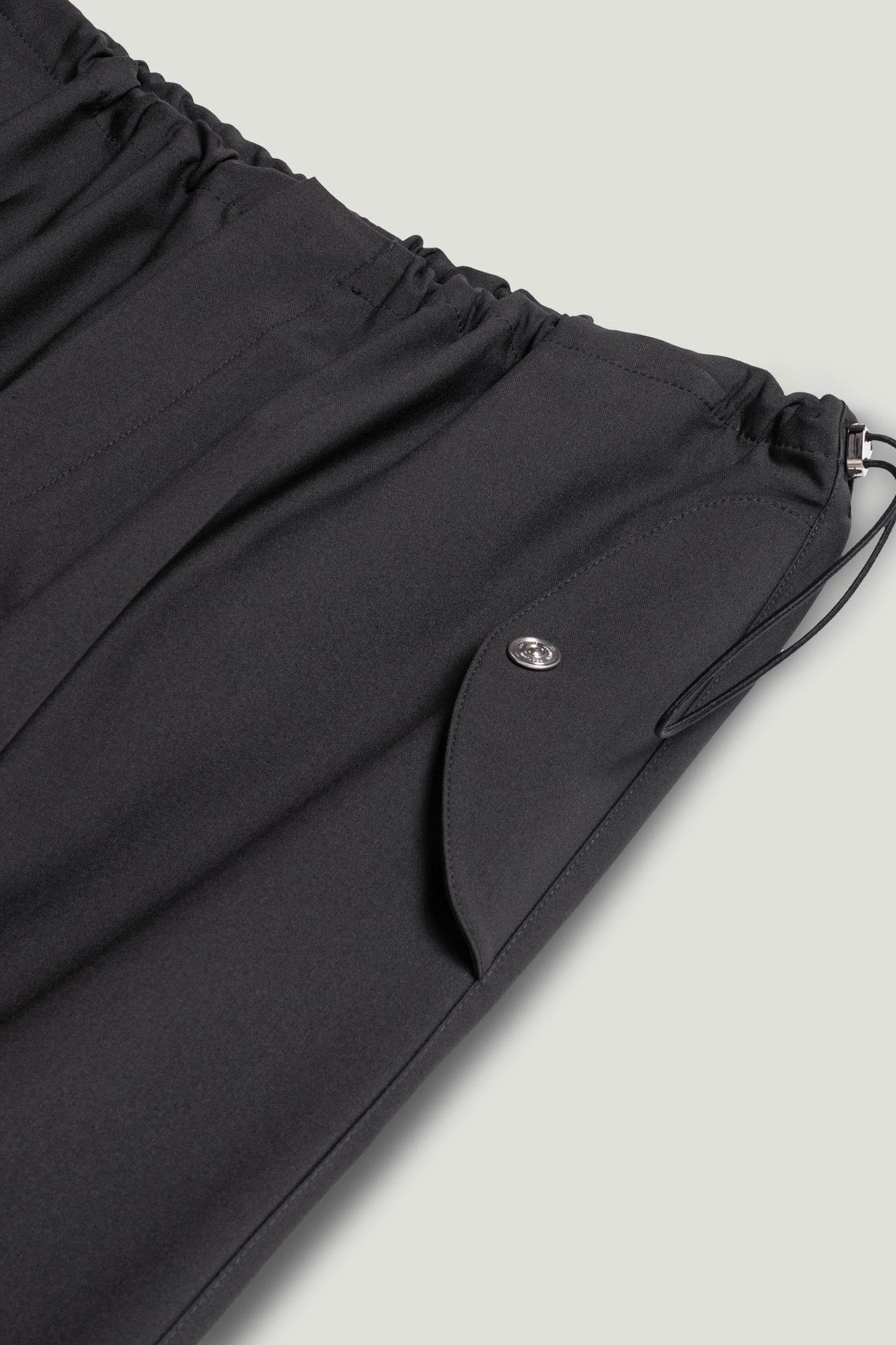 Relaxed Drawstring Wide-Leg Pants