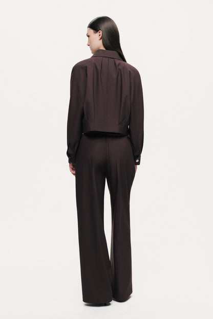 Relaxed Drawstring Wide-Leg Pants