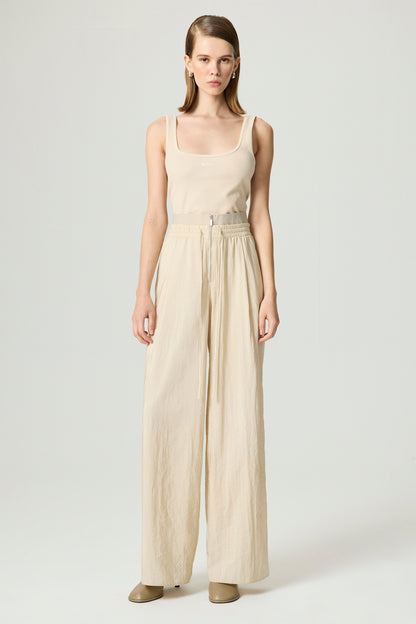 Drawstring-Waist Relaxed Pants