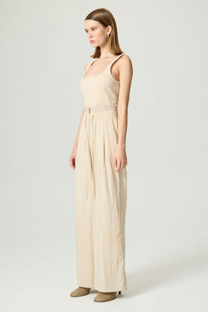 Drawstring-Waist Relaxed Pants