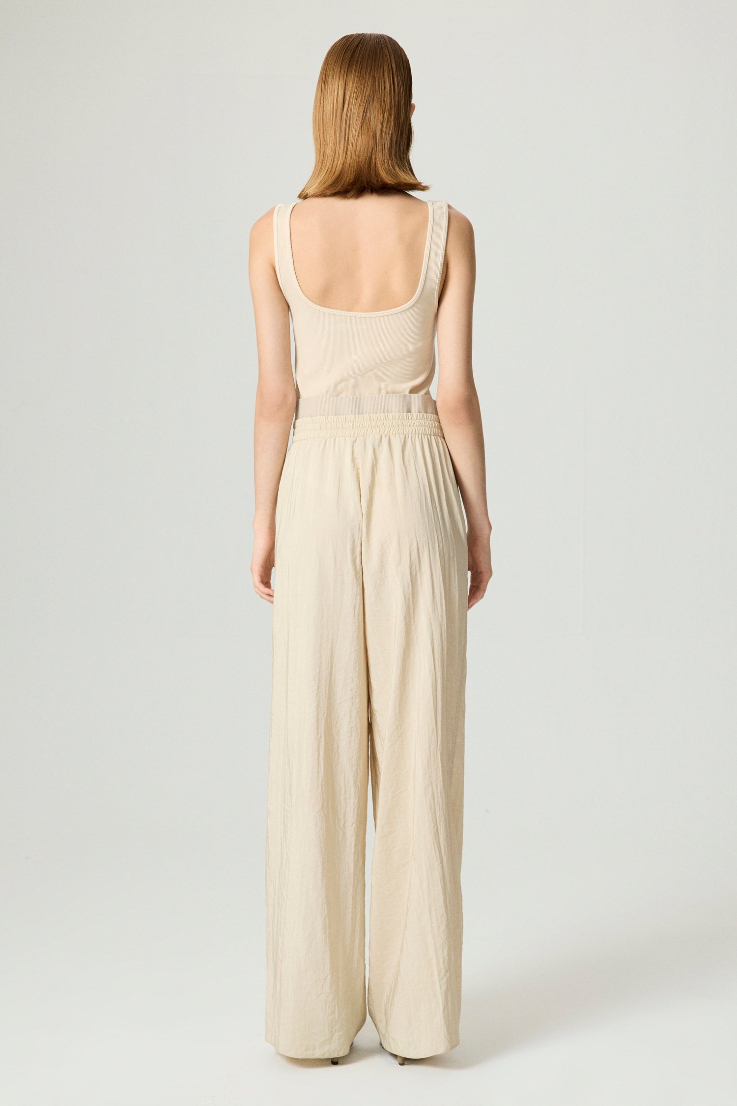 Drawstring-Waist Relaxed Pants