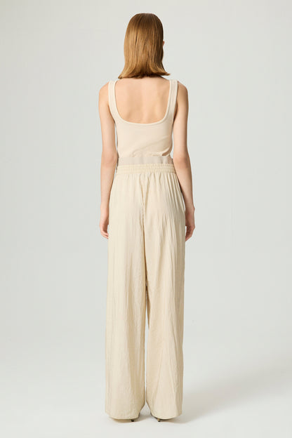 Drawstring-Waist Relaxed Pants