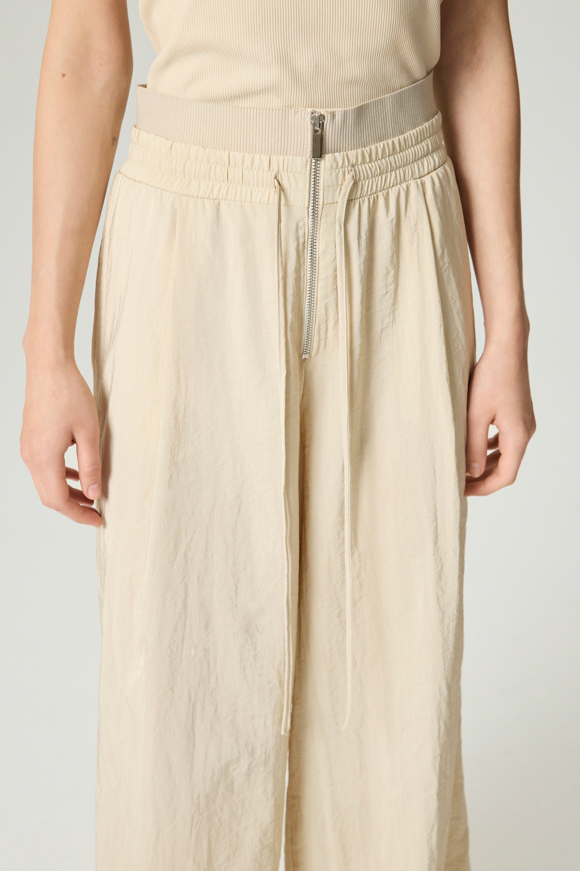 Drawstring-Waist Relaxed Pants