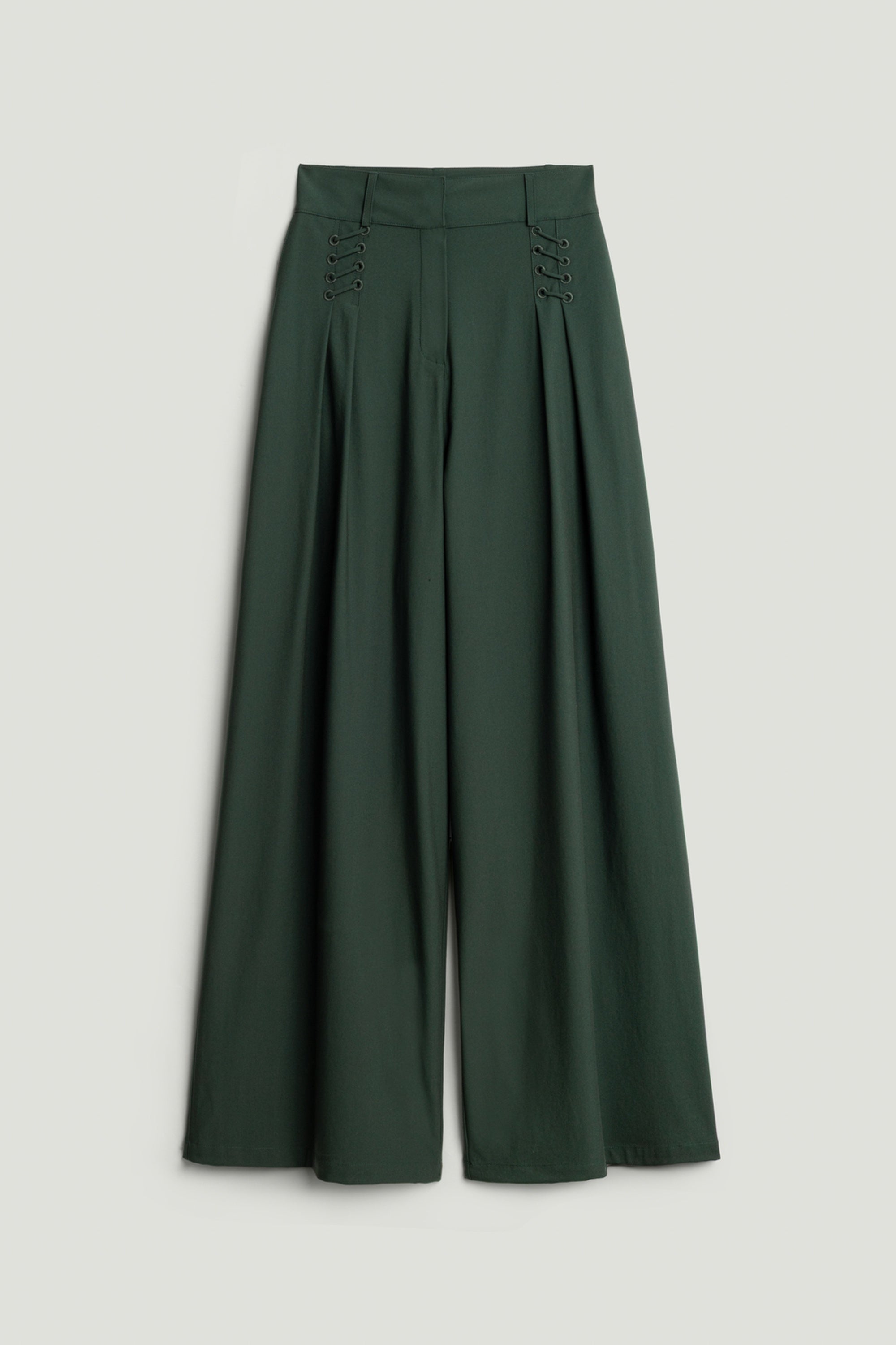 Fluid Wide-Leg Pull-On Pants