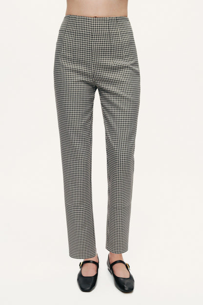 Tailored Micro Check Cigarette Pants