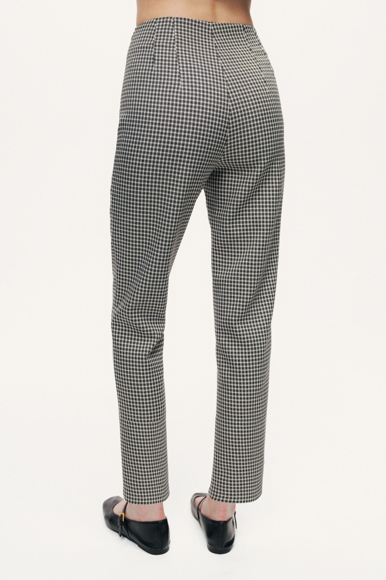 Tailored Micro Check Cigarette Pants