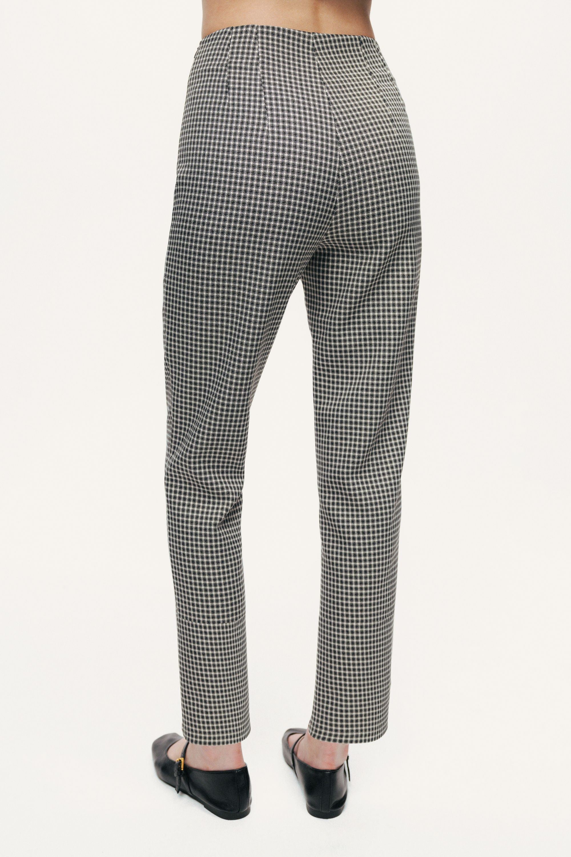 Tailored Micro Check Cigarette Pants