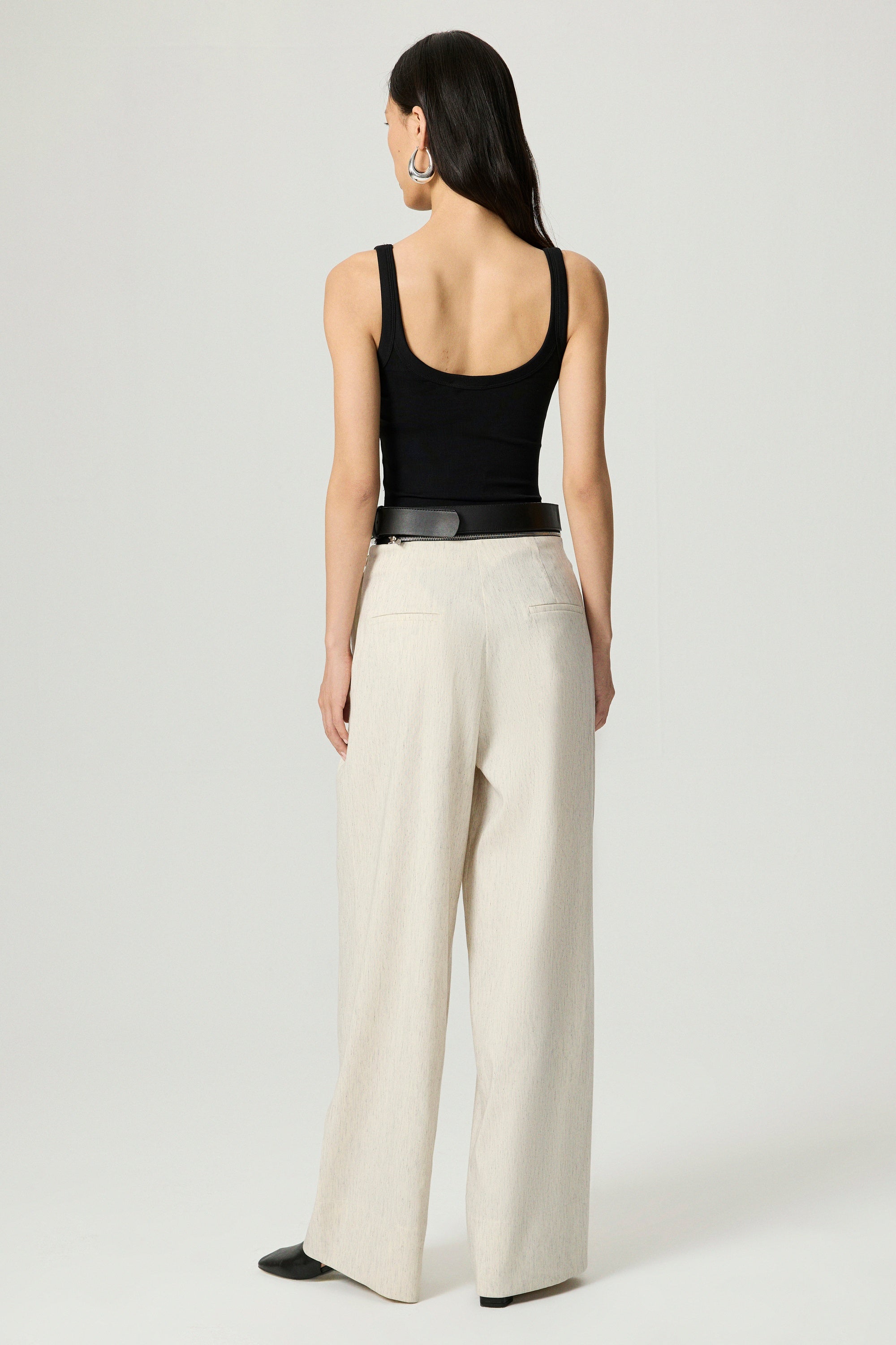 Pleated Wide-Leg Pants