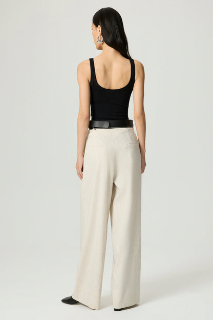 Pleated Wide-Leg Pants