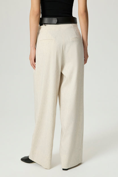 Pleated Wide-Leg Pants