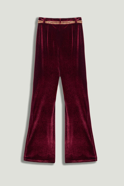 Velvet Bootcut Trousers