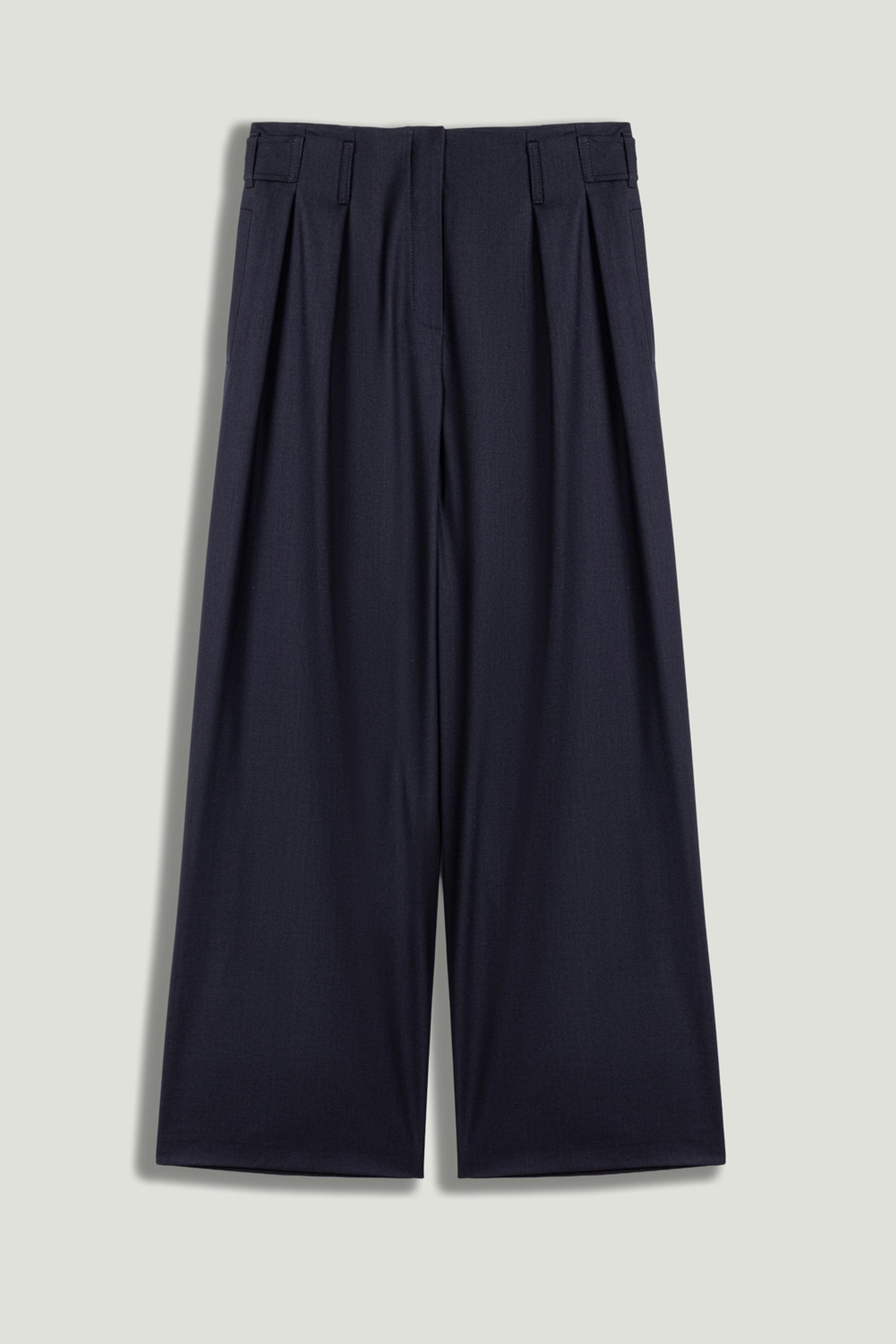 Pleated Tapered Crop Pants