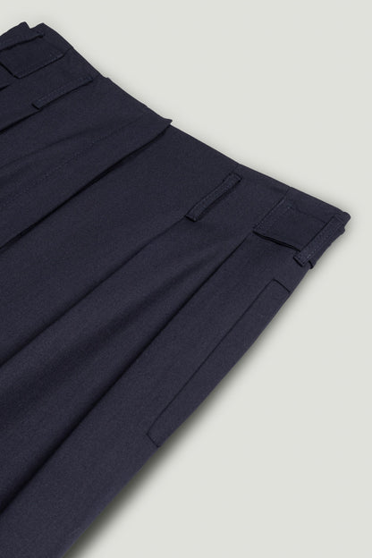 Pleated Tapered Crop Pants