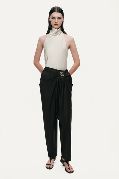 Accessory Detailed Pleated Pants