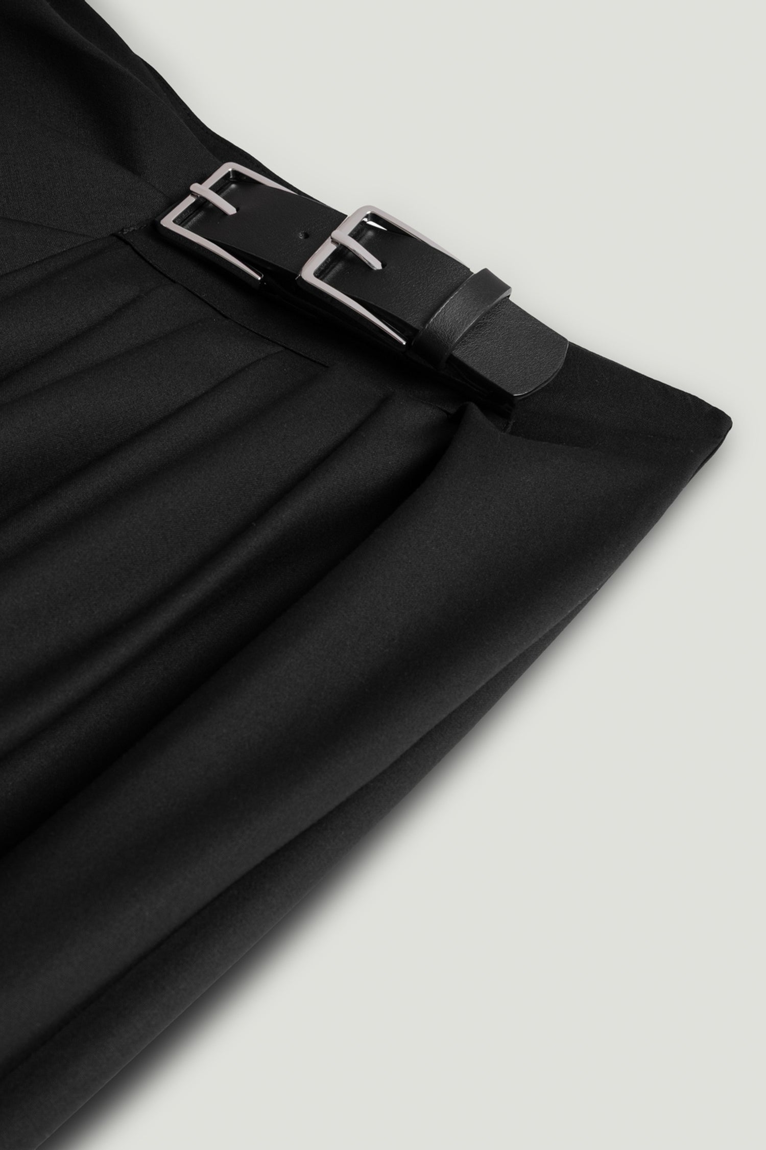 Double-Buckle High-Waist Pants