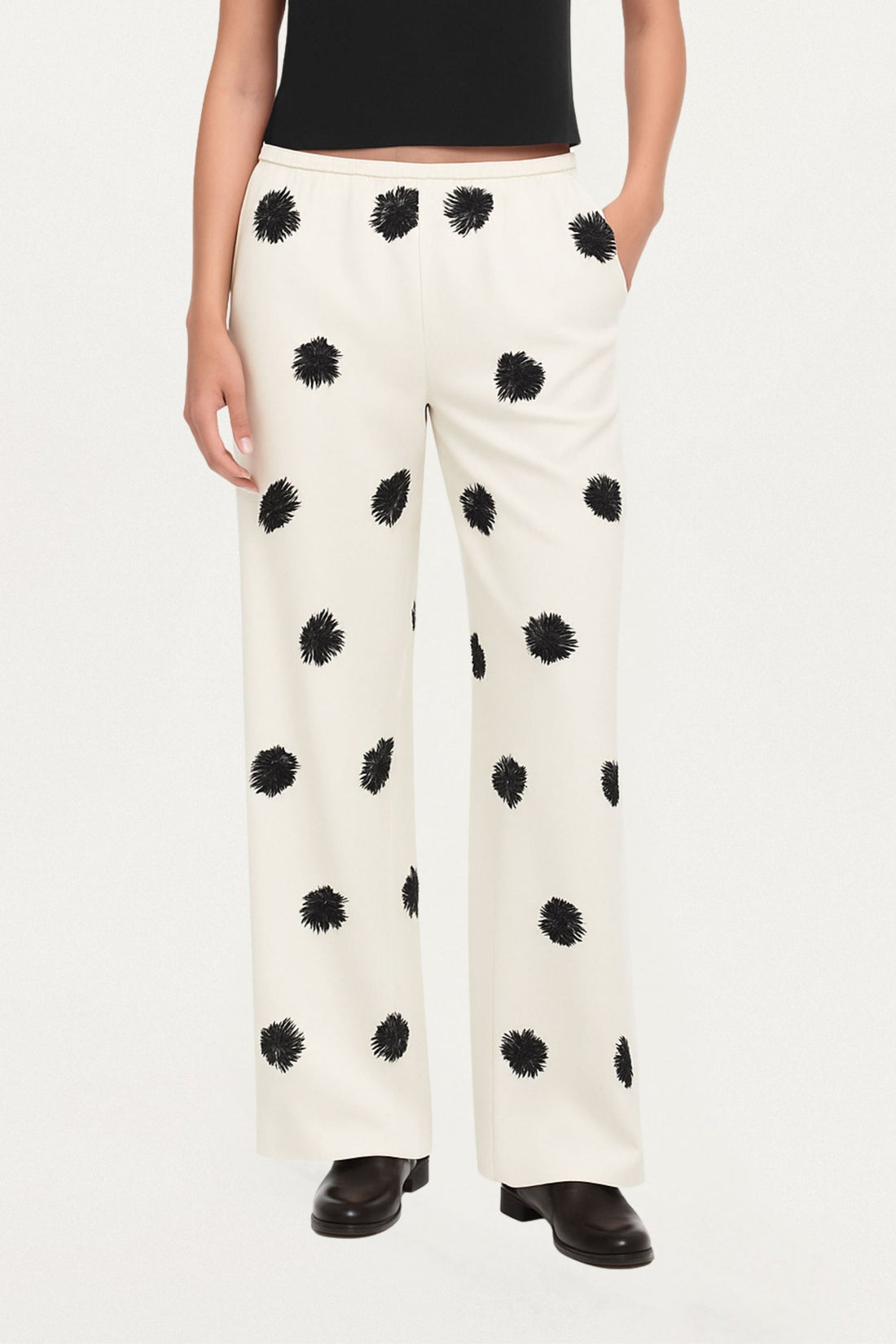 Embellished Bootcut Pants