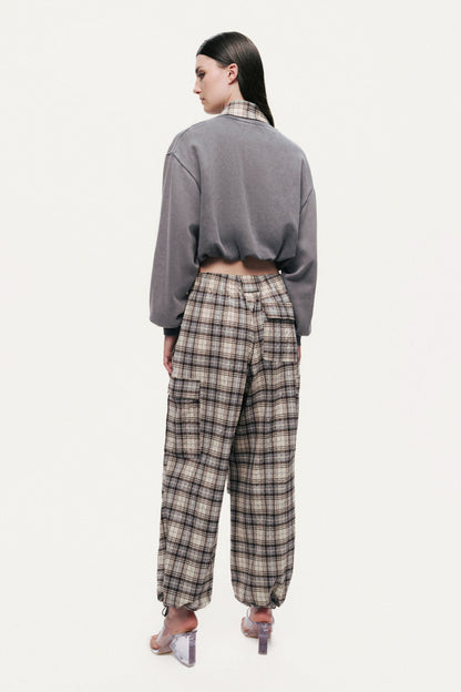 Checked Cargo Pants