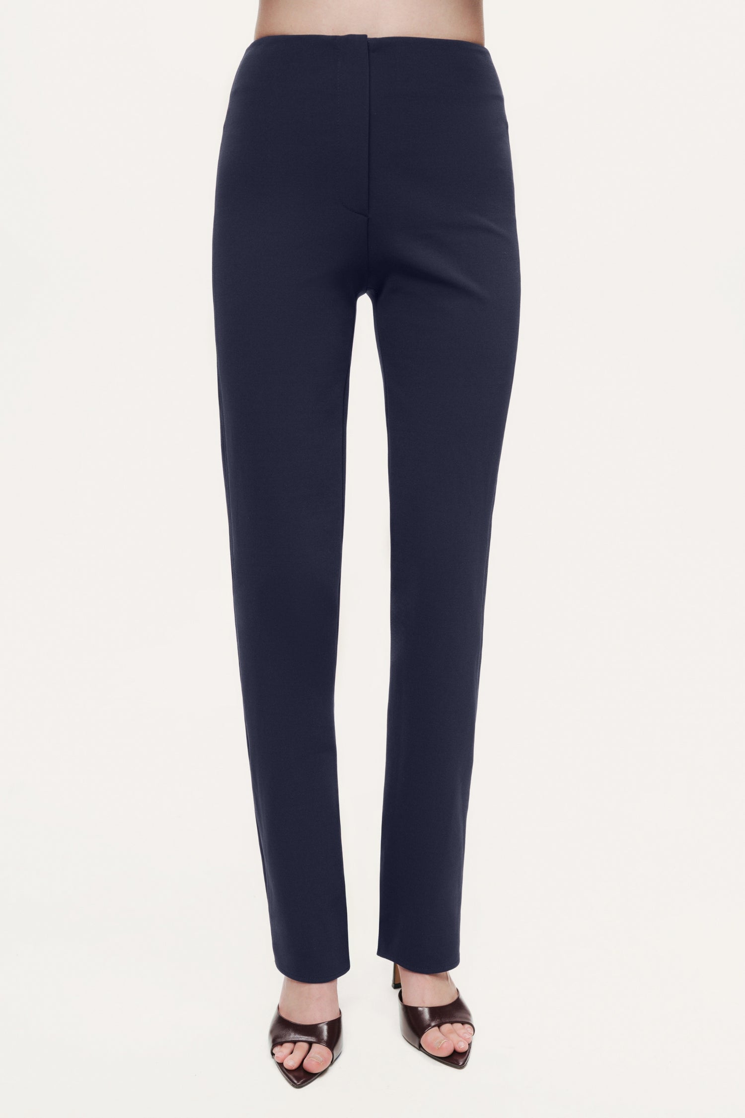 Split-Hem Straight Pants