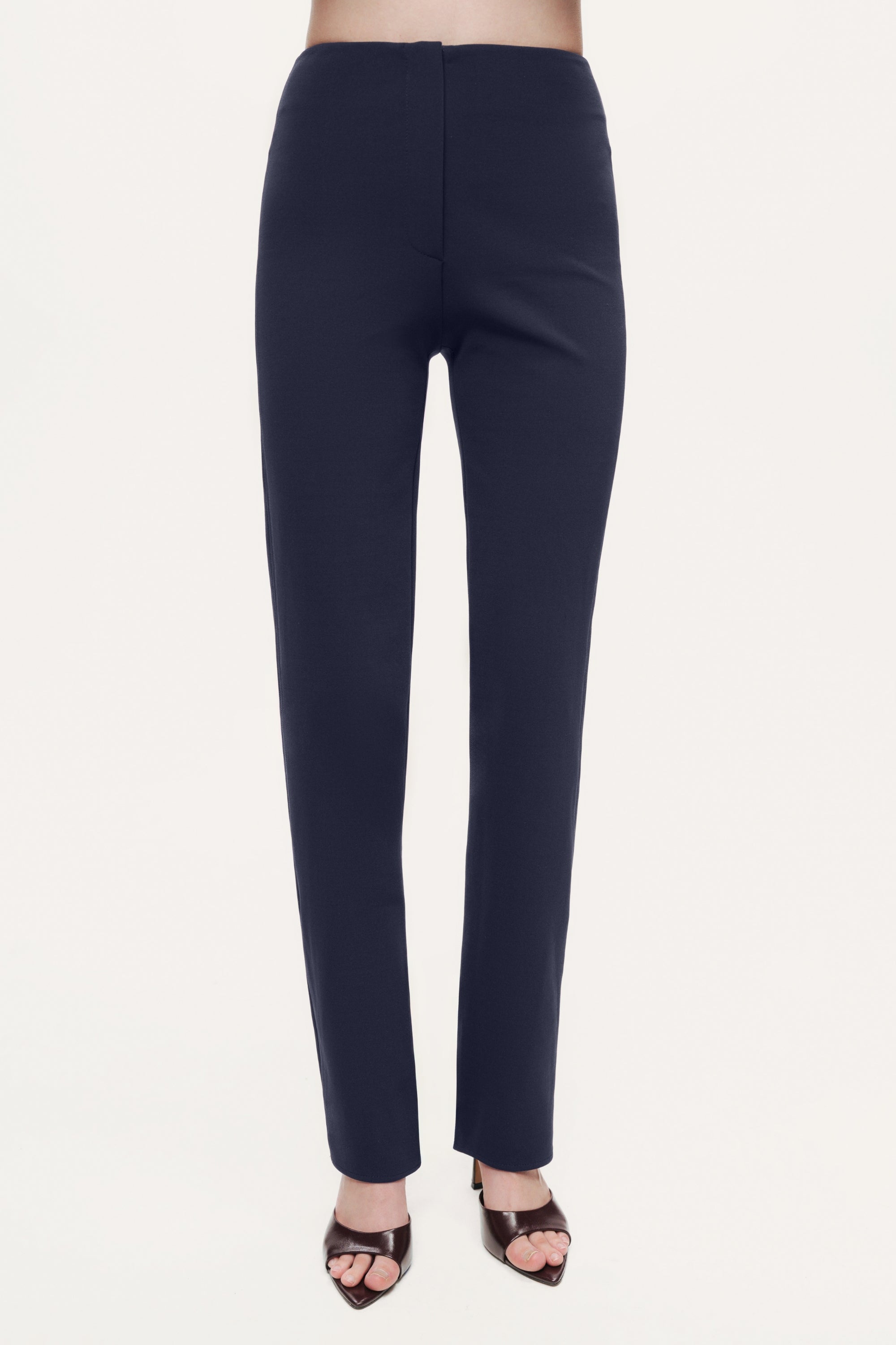 Split-Hem Straight Pants