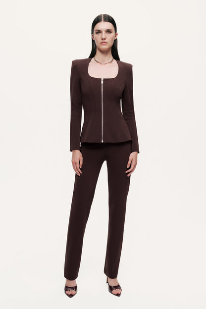 Split-Hem Straight Pants