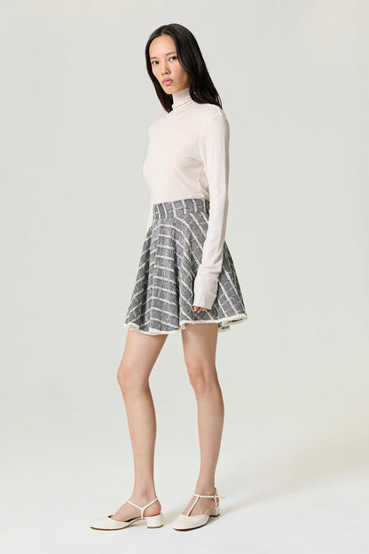 Ruffled Hem Mini Skirt