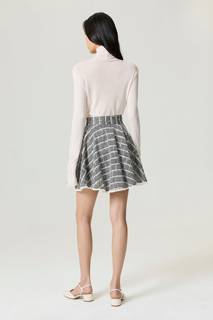 Ruffled Hem Mini Skirt