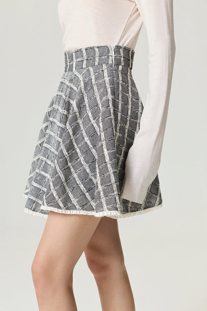 Ruffled Hem Mini Skirt