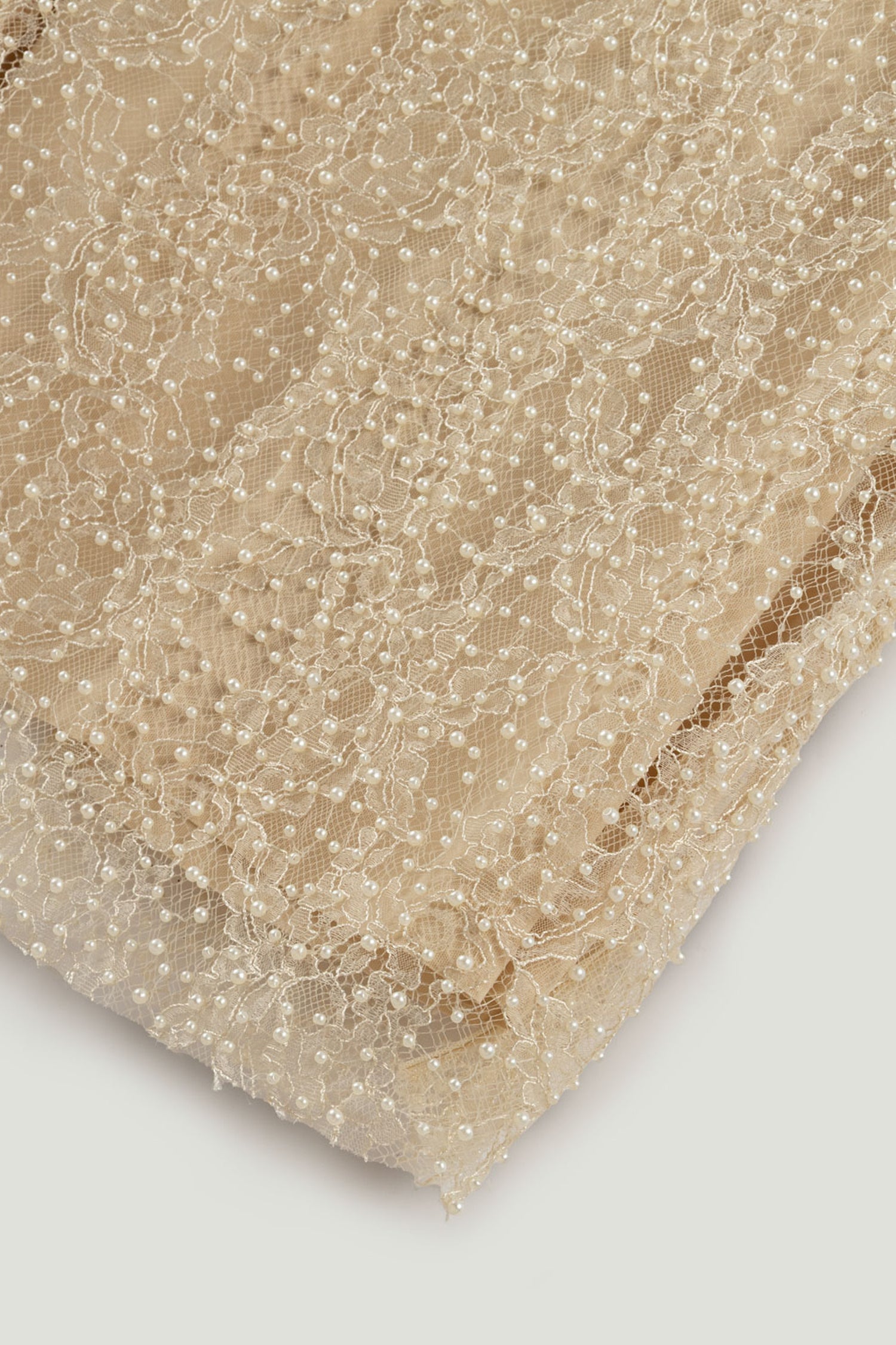 Pearl Embellished Pencil Skirt